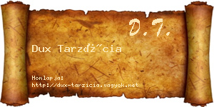 Dux Tarzícia névjegykártya